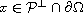 $x\in \mathcal{P}^\bot\cap\partial\Omega$