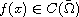 $f(x)\in C(\bar{\Omega})$