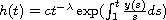 $h(t)=c t^{-\lambda}\exp (\int_{1}^{t }\frac{y(s)}{s}ds)$